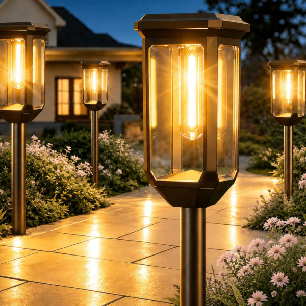 Warm White Solar Landscape Courtyard Path Decorative Light