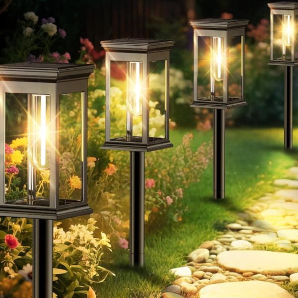 High-Brightness Waterproof Solar Garden Light with Auto On/Off