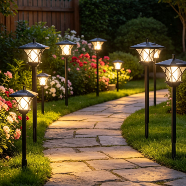 Vintage Solar Post Light / Outdoor Decorative Pillar Light