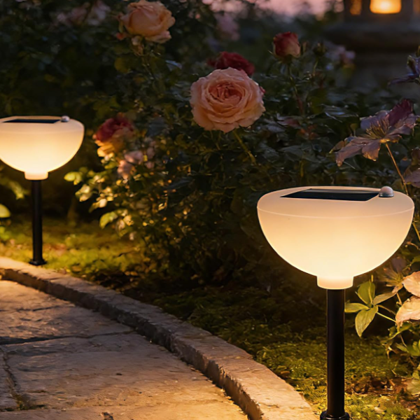 Waterproof Solar Path Light with Dusk-to-Dawn Sensor