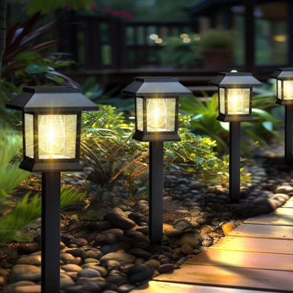 Warm White Solar Courtyard Decorative Light with Auto On/Off