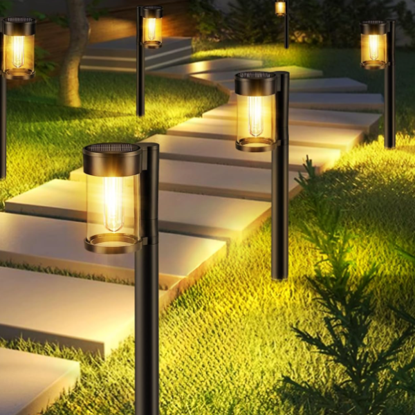 Waterproof Metal and Glass Solar Garden Stake Light